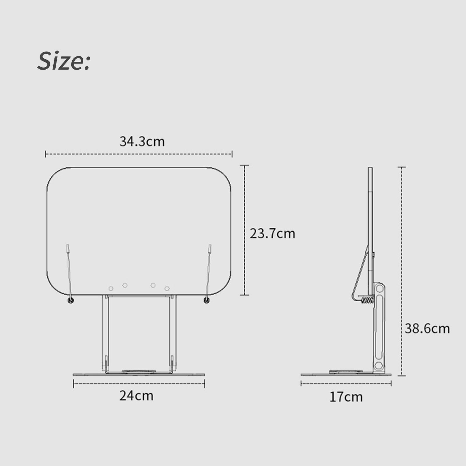 Atril para Libros, 360° Ajustable Madera Soporte para Libros Leer, Plegable Atril Lectura, Book Stand Holder