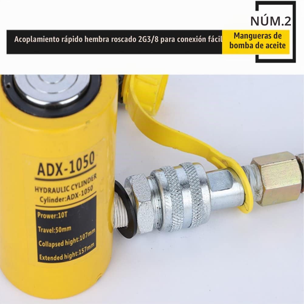 Gato Hidráulico, 10T Gato de Elevación Bomba Hidráulica Manual para Reparaciones de Automóviles, Carrocerías de Automóviles, Reparaciones de Marcos y Trabajos de Vonstrucción