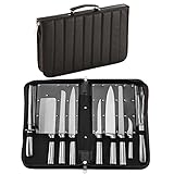 HQY Professional Knives, Premium Stainless Steel 9 Piece Chefs Knife Set in Case