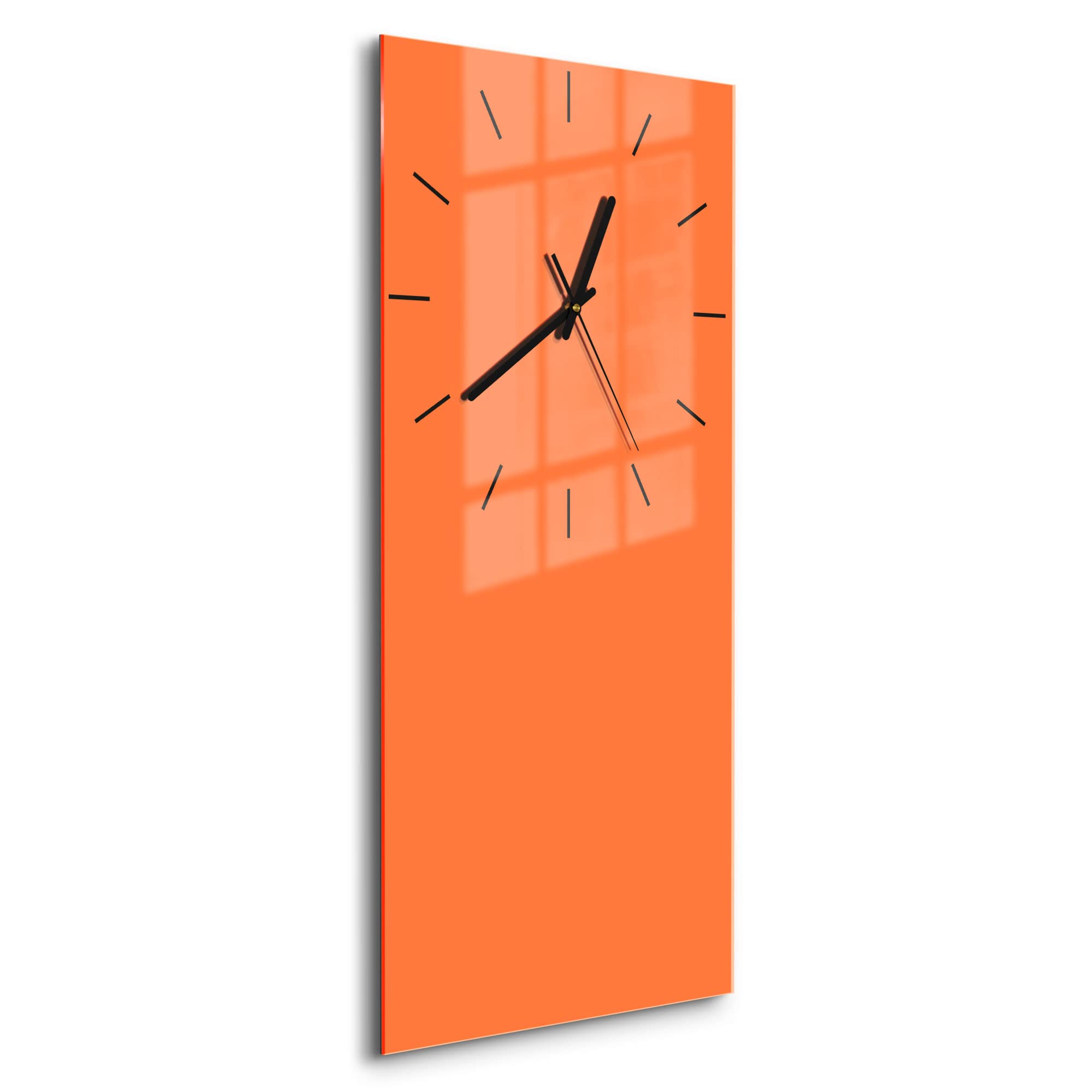 DEQORI Glasklok | 30x30 cm | Unicolor - Zwart | Opvallende stille designklok van glas | Wandklok voor woonkamer & keuken | moderne opvallende klok voor aan de muur DEQORI Glasklok | 30x30 cm | Unicolor - Zwart | Opvallende stille designklok van glas | Wandklok voor woonkamer & keuken | moderne opvallende klok voor aan de muur