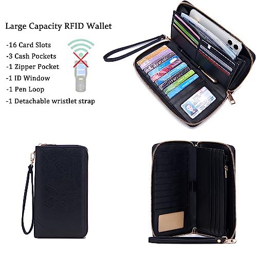 Image of Women Large Crossbody Bags Ladies Satchel Shoulder Handbags Purse and Wallet Set for Women Totes Hobo Purses