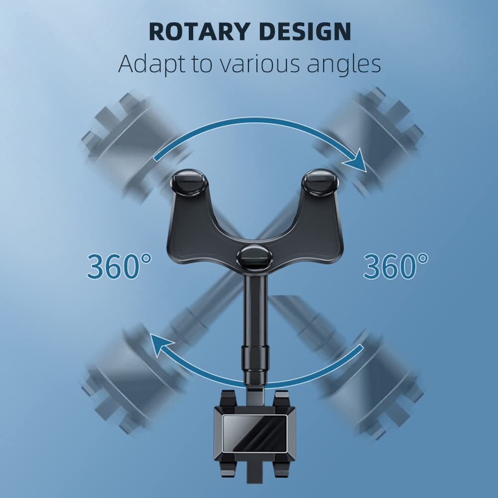 Clip Regolabile 360 Supporto Telefono Per Specchio Retrovisore Auto - Regolabile 360°, Clip Universale Porta Smartphone Auto Specchietto