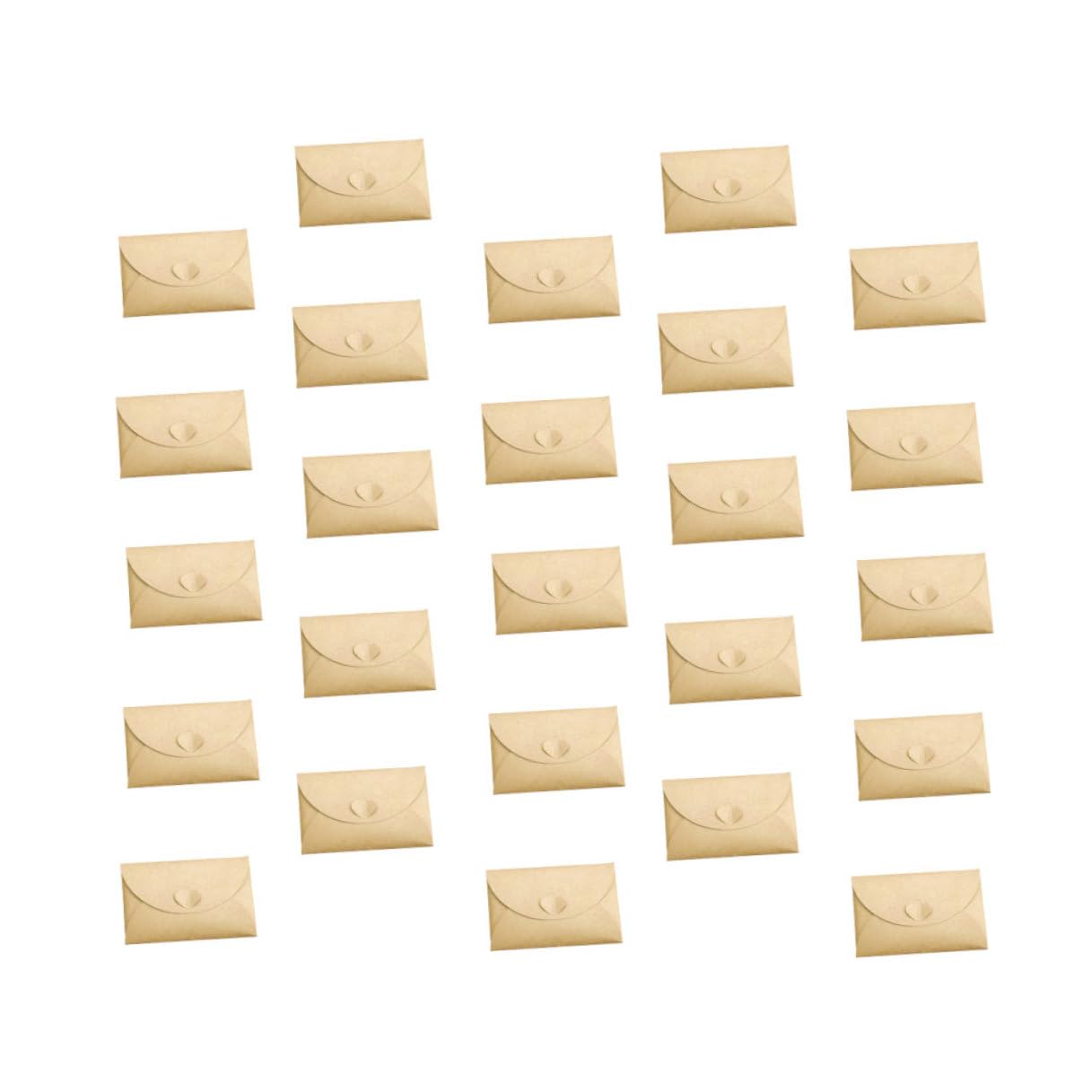 Zerodeko 100 pezzi Buste Kraft Vintage con Chiusura Cuore Biodegradabili per Biglietti e Inviti Fai da Te Carta Kraft Naturale per Uso Multifunzionale