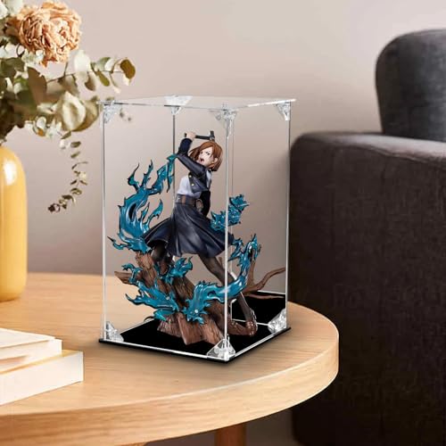 Dezzer DE2058 Acrylic Display Case For Collectibles Assemble Clear Acrylic Display Box With Mirrored Back, Alternative Glass Case For Action Figures Lego Model Doll Toys Display thumb #4