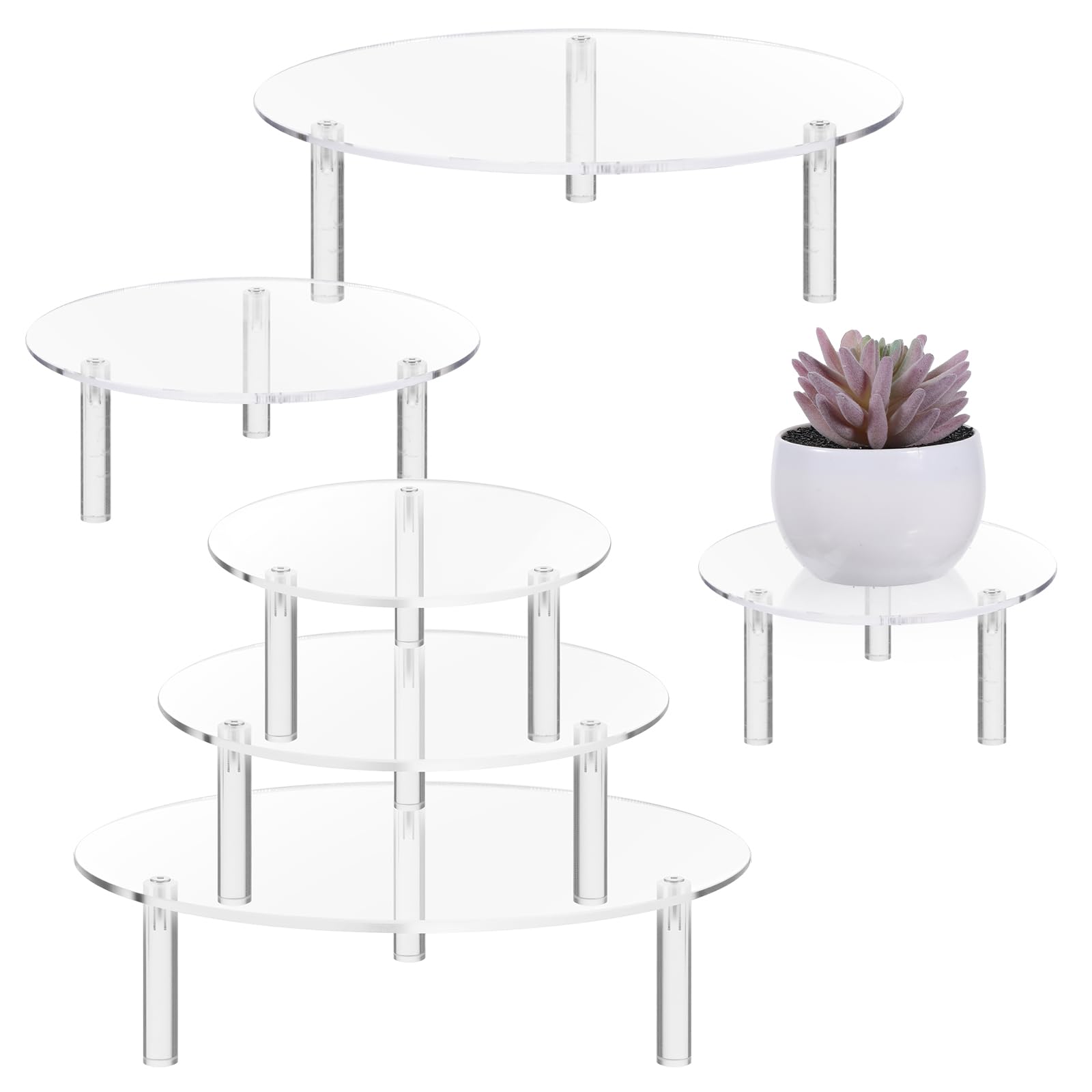 Photo 1 of AojSup 6 Pcs Clear Acrylic Risers Display Stands
