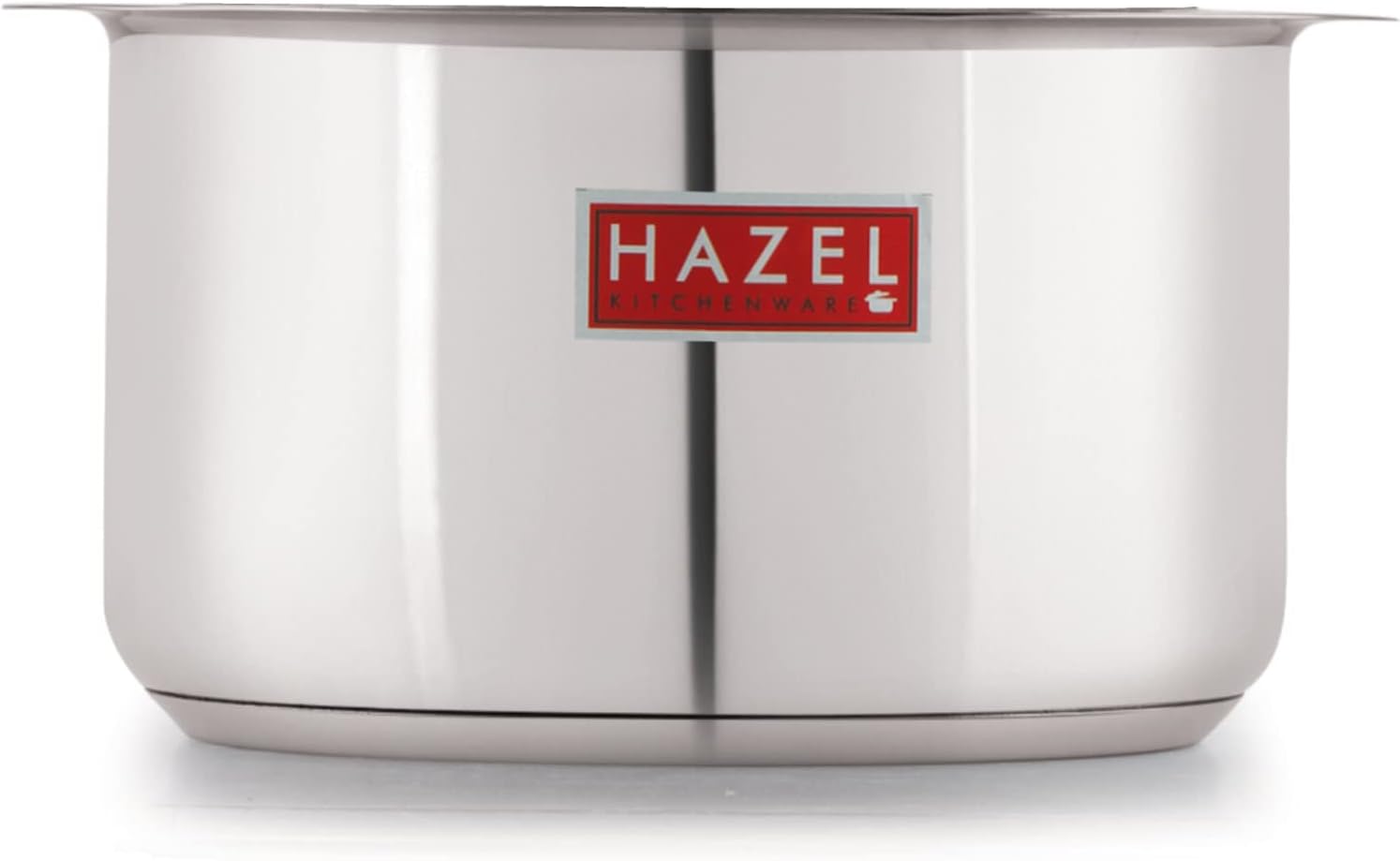 HAZEL Induction Bottom Tope Stainless Steel Heavy Base Thick Flat Bottom Patila Cookware Utensil for Kitchen, 17.7 cm, 2500 ML