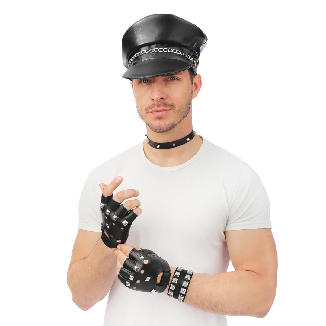 P'tit Clown 18430 Punk Gloves - One Pair - Black, 14 x 10 - Image 4