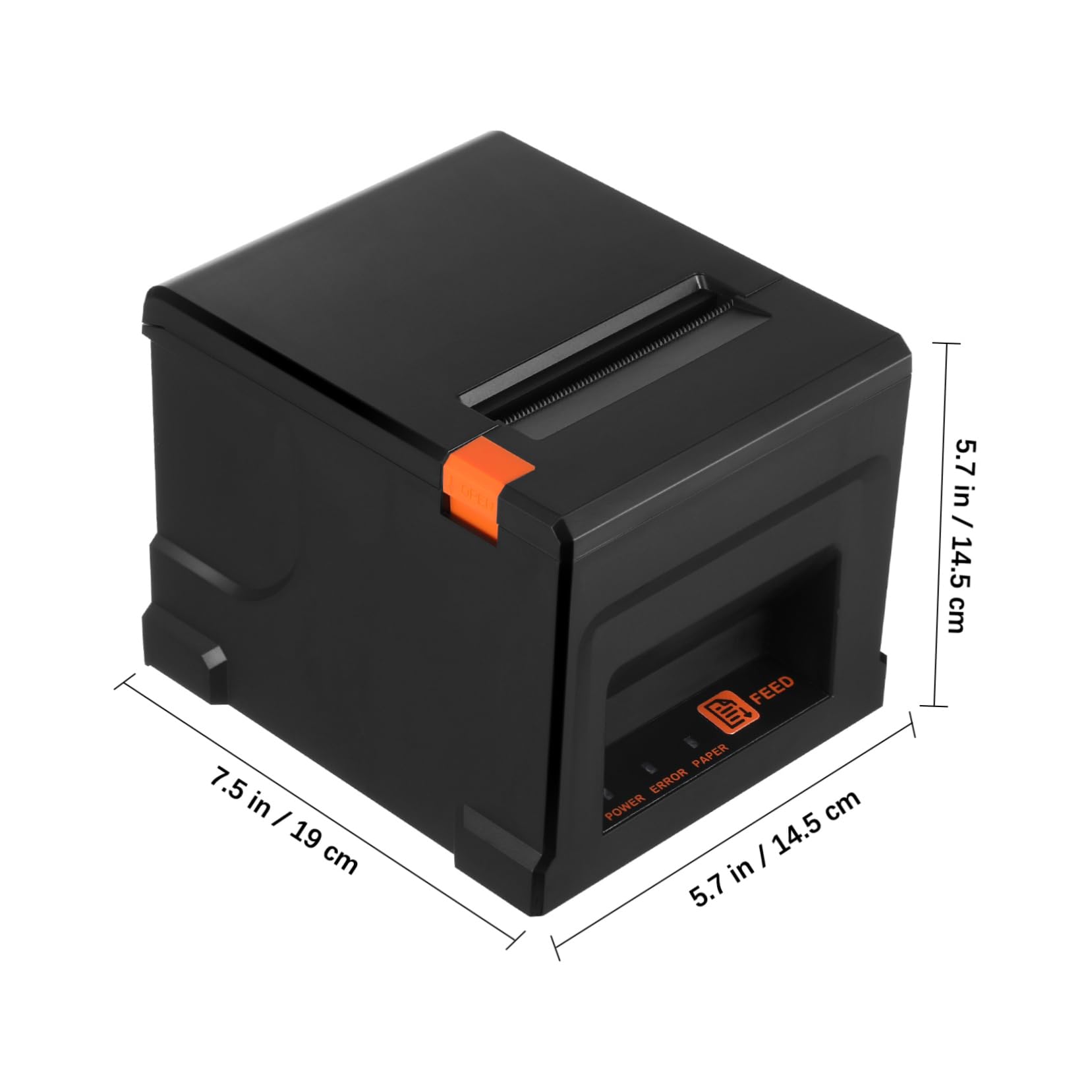 Unomor Portable Thermal Receipt Printer for Small Speed Printing Easy to Operate for Retail and Logistics with Auto Cutter and Order Reminder Light