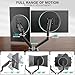 WALI Dual Monitor Stand for 13-32 inch Computer Screens, Dual Monitor Arms for 2 Monitors Holds up to 22 lbs, Height Adjustable Gas Spring Dual Monitors Mount, VESA 75x75/100x100mm (GSMP002N), Black