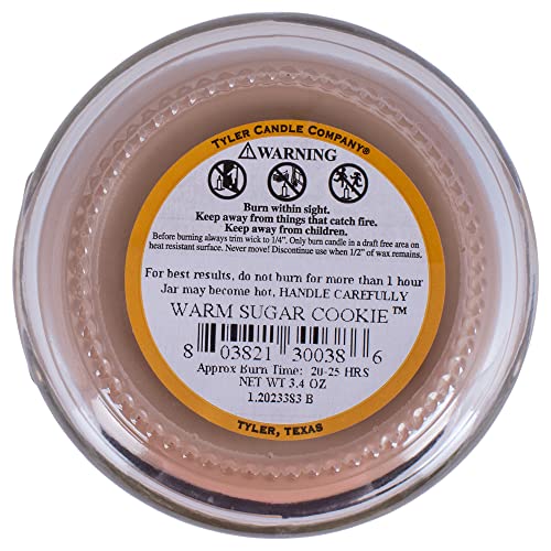 Tyler Glass Fragrance Candle Warm Sugar Cookie,Beige,3.4 Oz. #TOP3