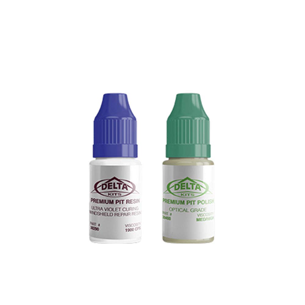 DeltaKits Premium Pit and Polish Combo, Professional Windshield Repair Resin Combo