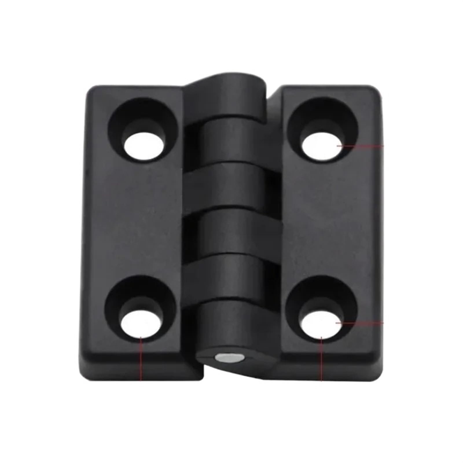 Folding Door Hinge,10pcs Hinges Black Color Nylon Plastic Butt for Wooden Box Furniture Electric Cabinet Scharnier(50x50mm)