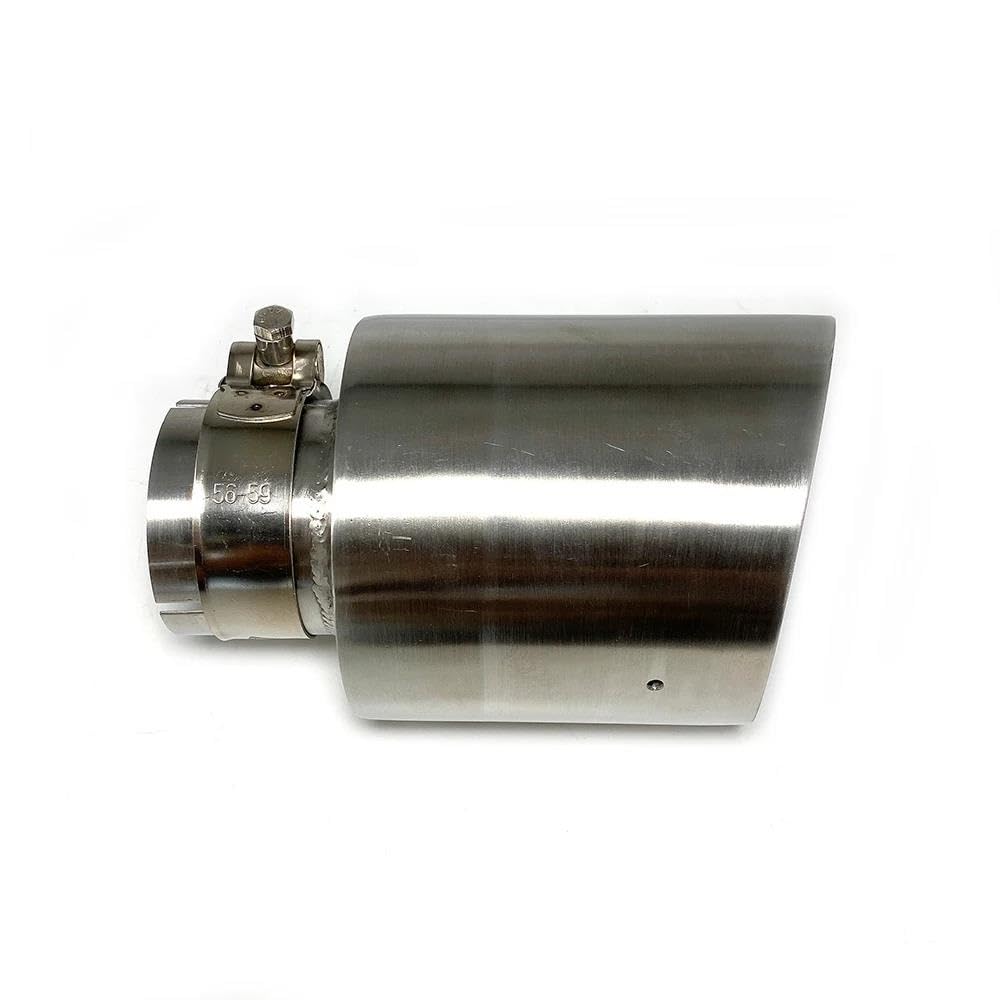 Terminale di Scarico Punta Scarico Per Marmitta In Acciaio Inox Opaco Universale Da 51/54/57/60 Mm Per Benz Turbo Fischio(54-101)