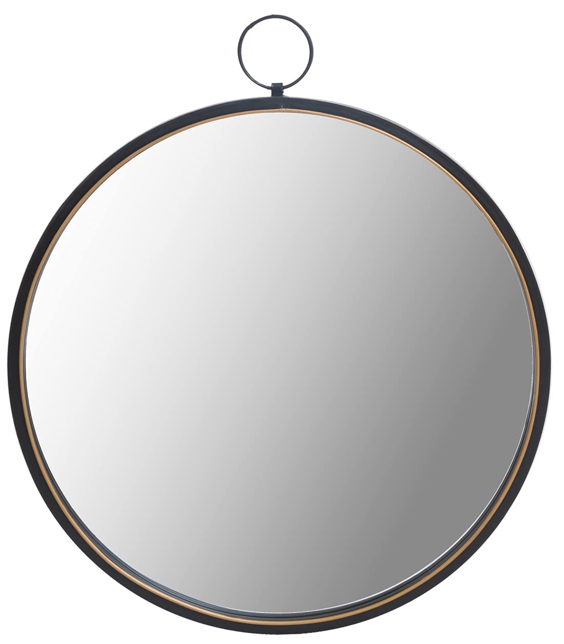Buy RiteSune 50cm Black Round Circle Wall Mirror with Gold Trim for Bathroom Bedroom Living Room