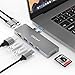 Produktbild ODOMY USB C Hub Thunderbolt 3 - Adapter für MacBook Pro 2018 / 2017 / 2016 13" & 15" - 8 in 1 Multiport - USB-C, HDMI 4K & 2K, USB 3.0 Ports * 3, SD / TF Kartenleser