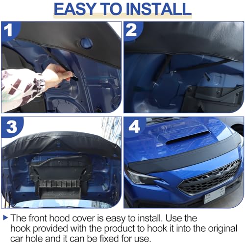 Image of Daeiclru Hood Bra Protector Car Hood Compatible with Subaru WRX 2022 2023, Black Front Cover Mask