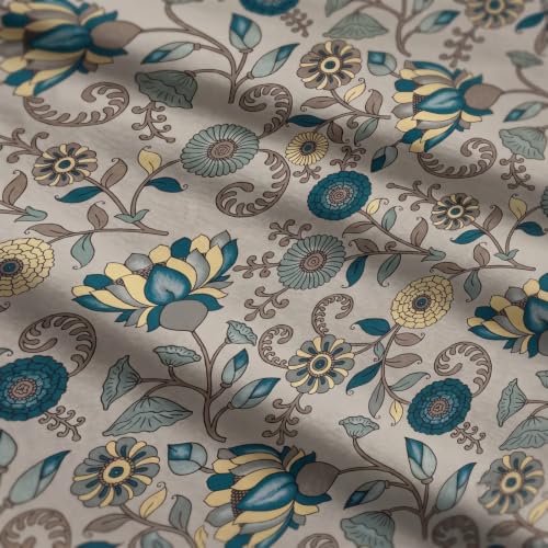Image of Trance Home Linen 100% Cotton Printed Zippered ONLY Duvet Cover /Blanket Cover /Quilt Cover | Comforter Cover /Razai Cover | King Size with (102 x 110 Inch | Kalamkari Teal)