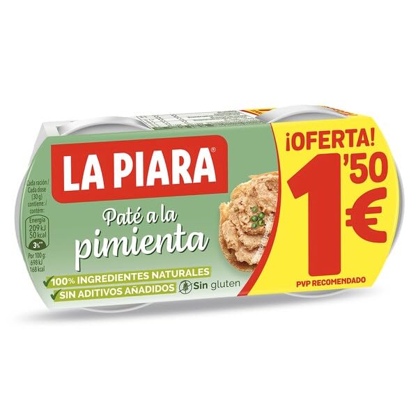 La Piara Paté a la Pimienta, 2 x 75g