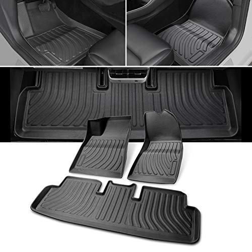 Tapis de sol Tesla Model 3 imperméables fini la moquette sale avec ces bords hauts en TPE