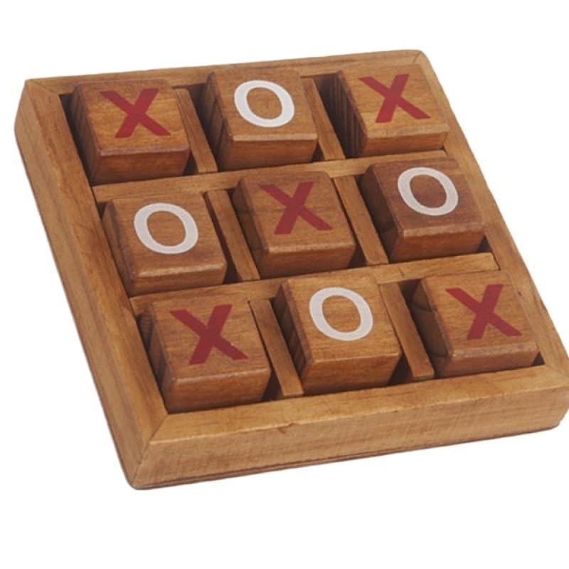 3 pezzi di giochi da tavolo Tic Tac Toe blocchi di legno ideali Scacchi