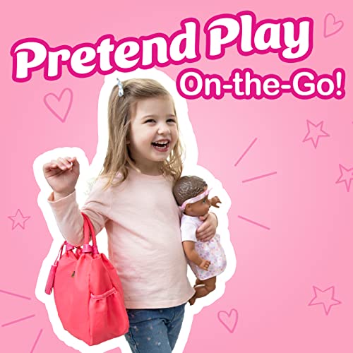 Litti Pritti Baby Doll Accessories | Diaper Bag Set | Premier Playtime Playset For Baby Dolls | Fabric Diapers, Magic Bottle, Wipes & More | Toy For 3 4 5 6 7 8 Year Old | Gifts For Toddler Girls #TOP5