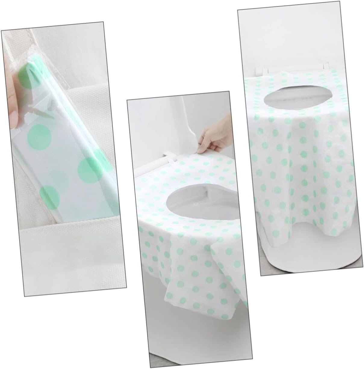 Dispoable Toilet Seat Cover Set 14pcs Travel Potty Covers Blue Waterproof Non-woven Gentle on Skin Packaged Individually