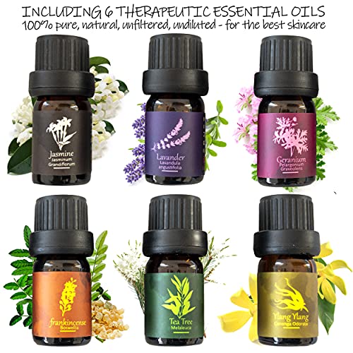 Soap Making Kit For Adults, Make Your Own Soap With Melt And Pour Diy Natural Soap Supplies; 6 Essential Oils, Silicone Soap Mold, Spoon, Dried Flowers, 2Lbs. Shea Butter Soap Base, 4 Colors, 9 Labels #TOP3