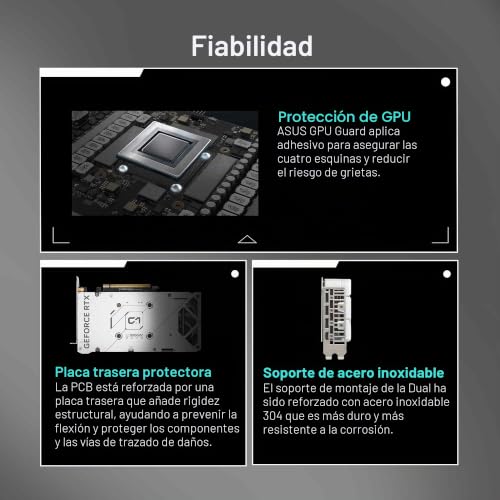 GPU ASUS Dual GeForce RTX 5060 8GB GDDR7 White Edition PCIe 5.0 con sistema 0dB 4