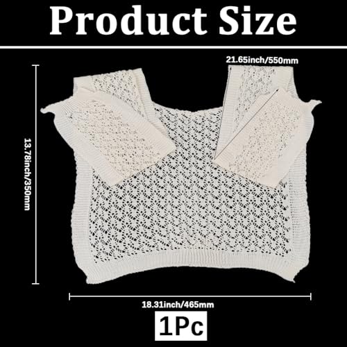 White Knit Shawl Wrap Crochet Sweater Shawls Hollow Knitted Casual Poncho Cape Scarf Blouse Shoulders Tied Detachable Knotted False Faux Collar for Women Outfit Party Dresses Accessories2