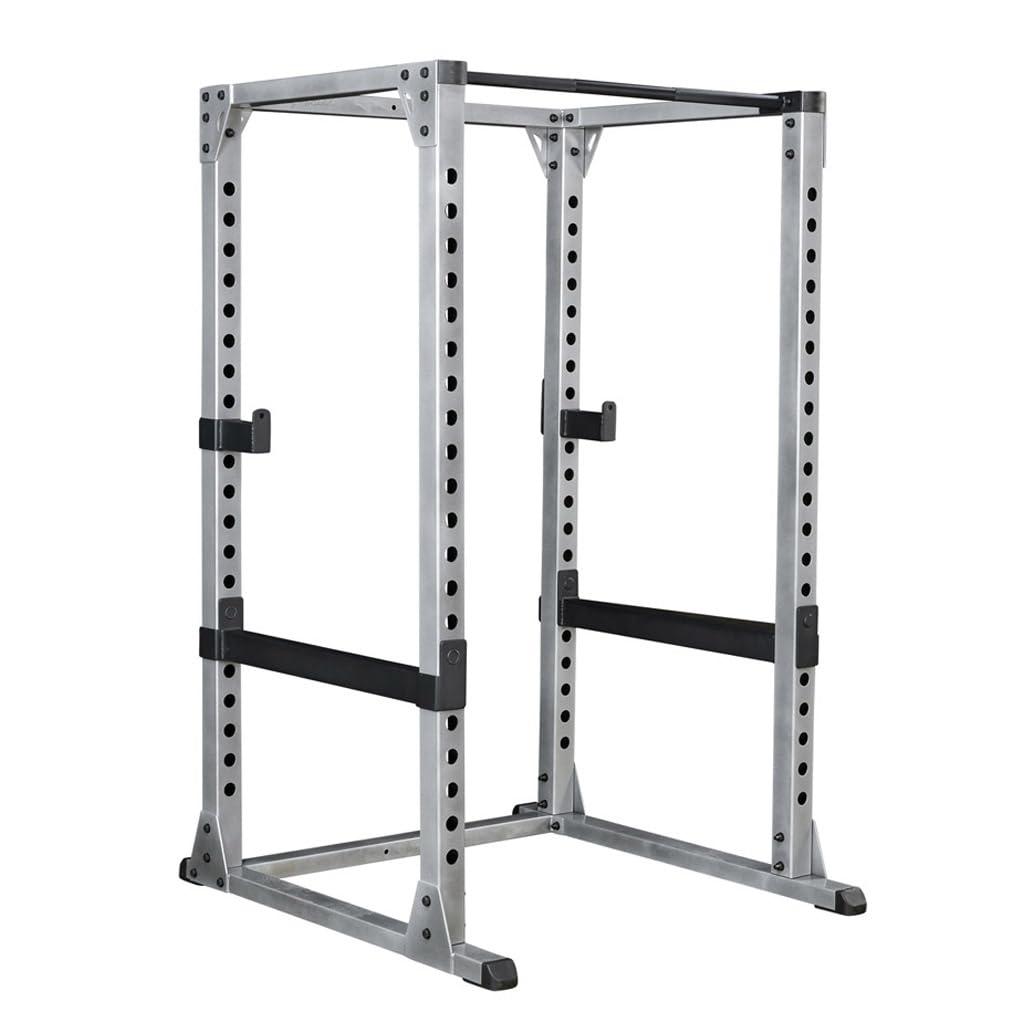 Body-Solid (GPR378 Power Rack - Heavy-Duty Steel Squat Cage with Adjustable Safety Bars and Chin-Up Bar for Home and Light Commercial Gym
