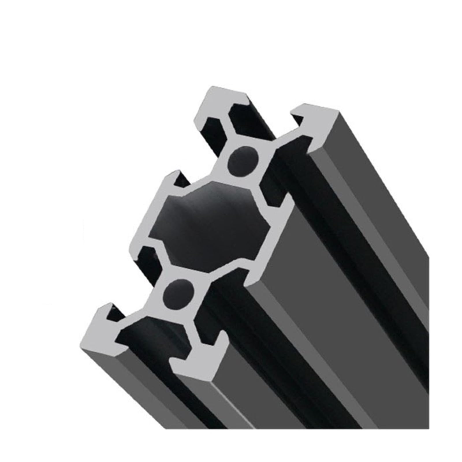 Keuqixmr Black-2040V 2040 V/T-Slot Aluminum Profile Extrusion 100Mm To 1000Mm Rail 20X40mm For Diy 3D Printer Cnc(,430Mm)