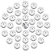 ThreeBulls 30 Pcs Silver Comfort Fit Butterfly Clutch Metal Pin Backs Replacement (Silver)