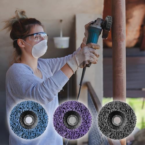 6 discos decapantes 115mm para amoladora angular que limpian pintura y oxido de soldadura 7