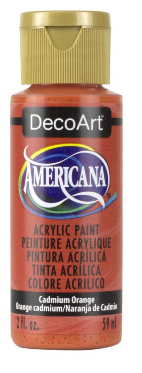 DecoArt Bulk Buy Americana Acrylic Paint 2 Ounces Cadmium Orange DA-014 (6-Pack)6