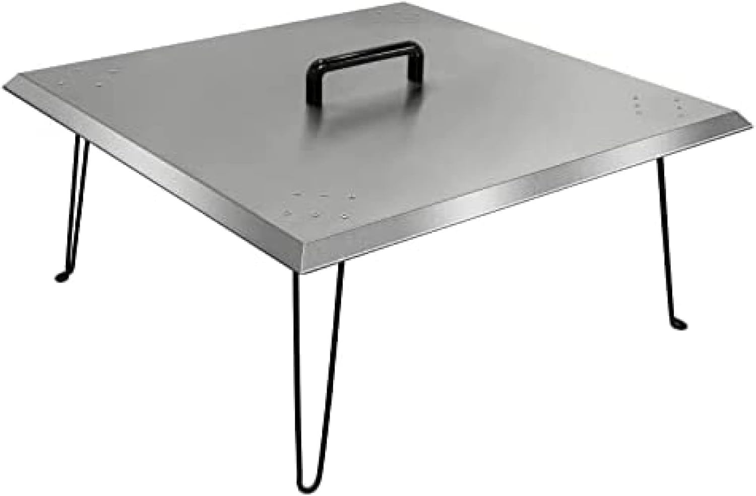 stainless steel fire pit cover square heat deflector for outdoor traps and