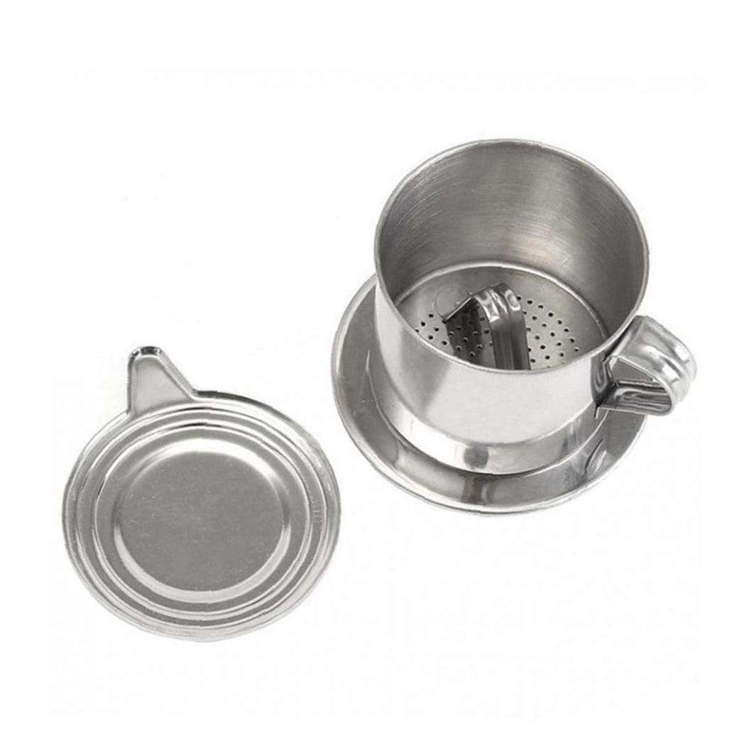BYFRI Vietnamese Coffee Filter Stainless Steel Maker Pot Infuse Cup Serving Delicious Coffee Pot Machine Filter 1 Set