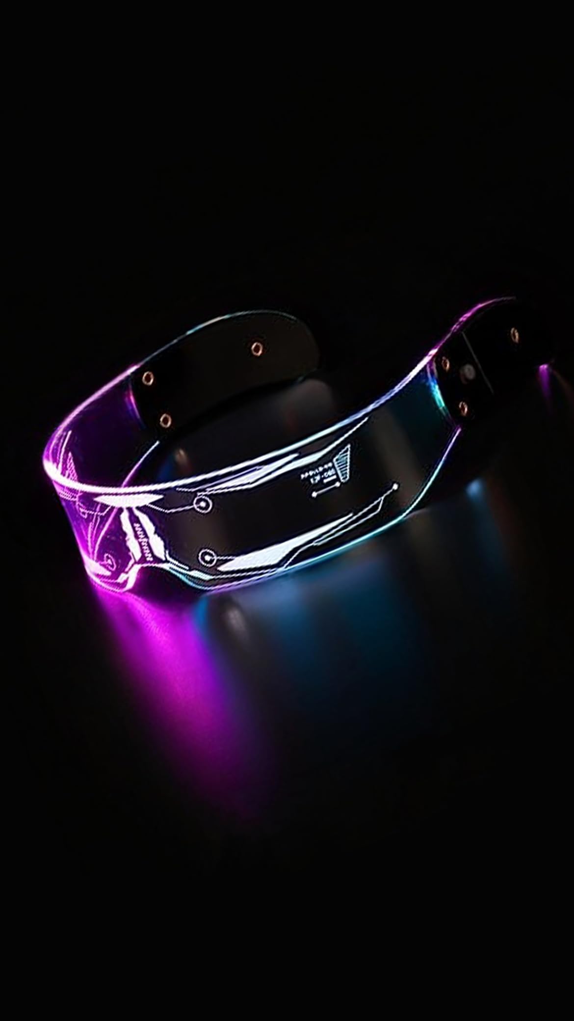 Futuristic LED Visor Glasses: Neon Luminous Goggles for Women's Cosplay - Light Up Sunglasses for a Stylish Glow