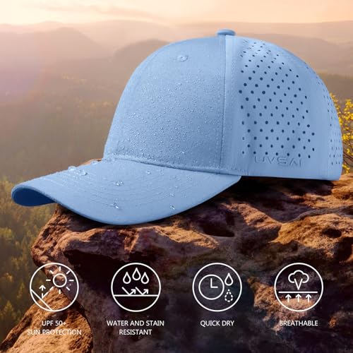 Image of UPF 50+ Performance Water Resistant Baseball Cap Lightweight Breathable Hat Golf Running Boat Hiking for Men Women