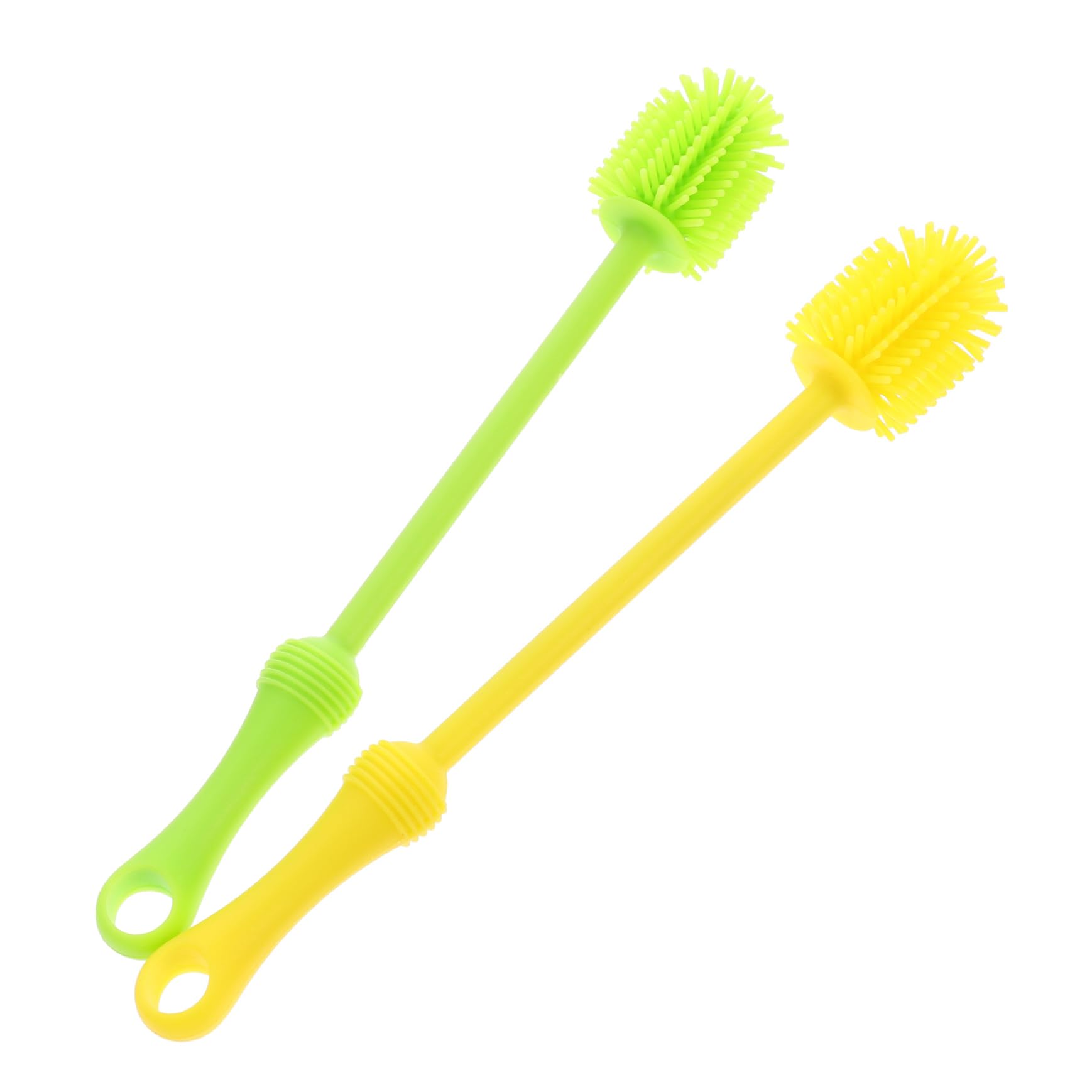 Toyvian 3 Set Spazzola Per Bottiglie Primo Bottiglia Biberon Pulito Scovolino Per Bottiglie in Silicone Lavabottiglie Scovolino Per Bottiglie A Manico Lungo Gel Di Silice 2 Pezzi*3