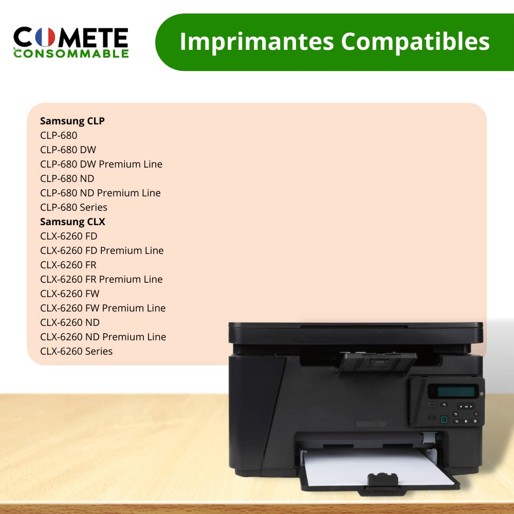 COMETE 4 Cartouche de Toner Compatible avec Samsung 506L CLT-K506L CMY506L