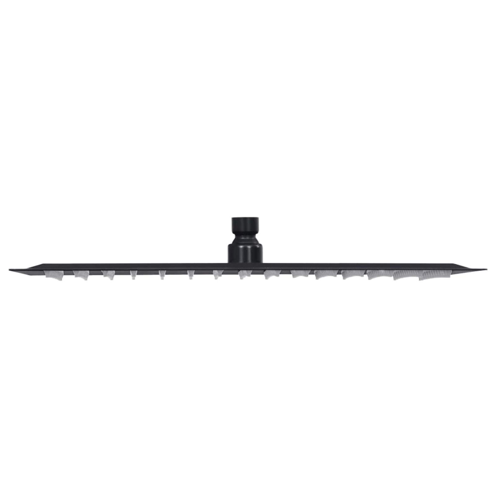 LAPOOH Cabezal Ducha Efecto Lluvia Acero INOX Cuadrado Negro 40x40 cm, Rociador Ducha, Ducha Lluvia, Alcachofa Ducha, Duchas De Baño Alcachofa Lluvia, Recambios Columna Ducha