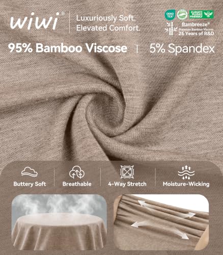 Image of WiWi Bamboo Viscose womens capri pants Wide Leg Pajama Super Soft Lounge knit Sleep shorts Cooling Pj Bottoms S-XXL