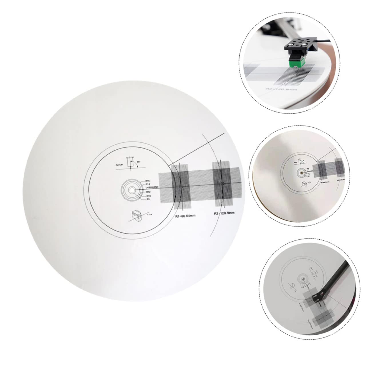 Righello di Calibrazione Antiscivolo per Pickup di Dischi in Vinile Misuratore di Allineamento per Giradischi Strumento di Allineamento per Testine di Dischi in Vinile