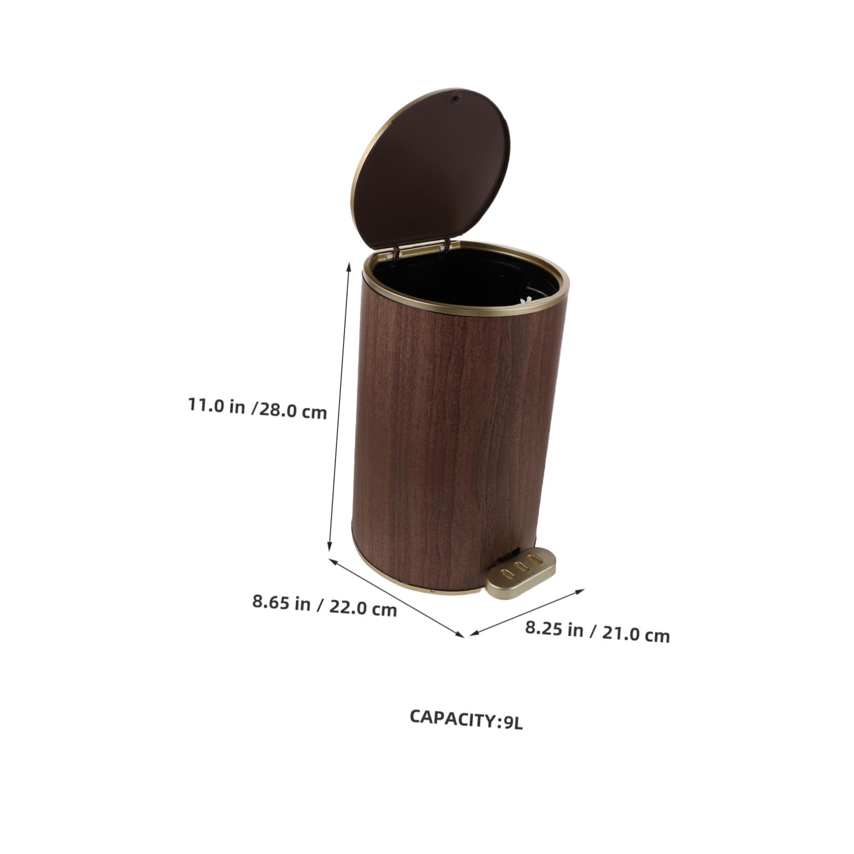 GLEAVI Poubelle Ronde Avec Couvercle à Pédale Conteneur à Déchets Pour Cuisine Salle De Bain Et Chambre Poubelle De Maison Fonctionnelle Et Design Rétro