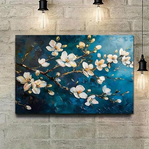 Cadre photo fleur d'amandier 60x80 pour habiller un mur vide