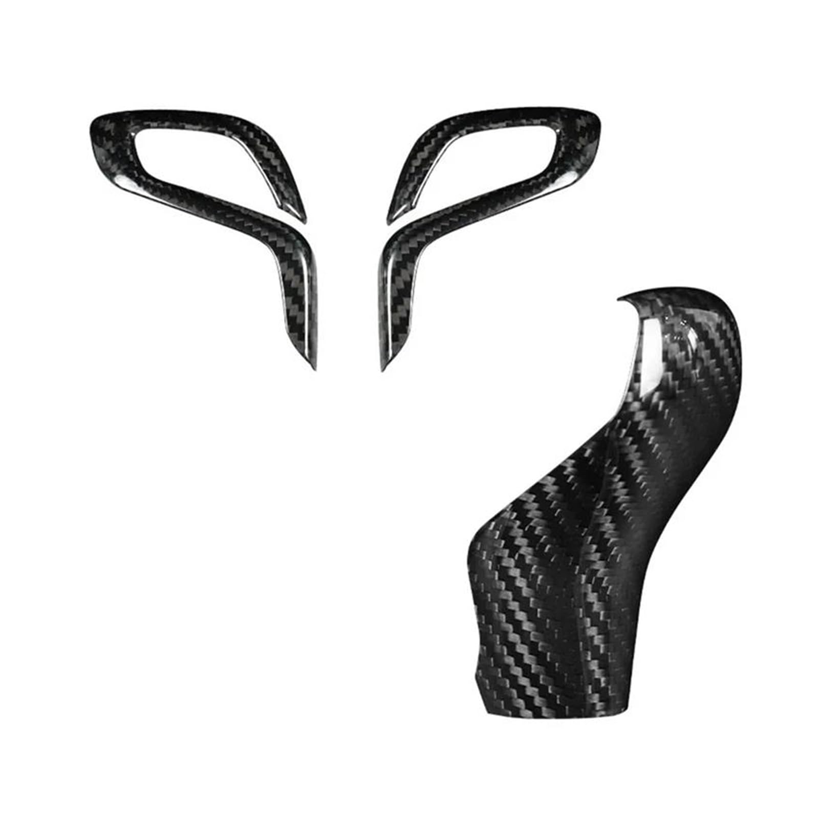 Fcaopcwama One Color For Bmw F90 M5 F97 X3m F98 X4m 2019-2023 Carbon Fiber Car Shift Gear Knob Trim Cover Accessories Car Armrest Storage Box