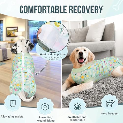 Image of Lukovee Recovery Suit for Dogs, Female Male Spay Neuter Post Surgery Suit