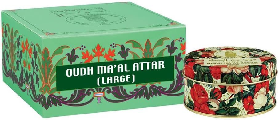 Al Haramain Oud Ma'Al Attar Bakhoor Incense | Agarwood & Attar Oils | Long-Lasting Aroma | Helps Eliminate Odour | Relaxing Effect | Middle Eastern Fragrance | For Home, Office & Rituals | 50 gm