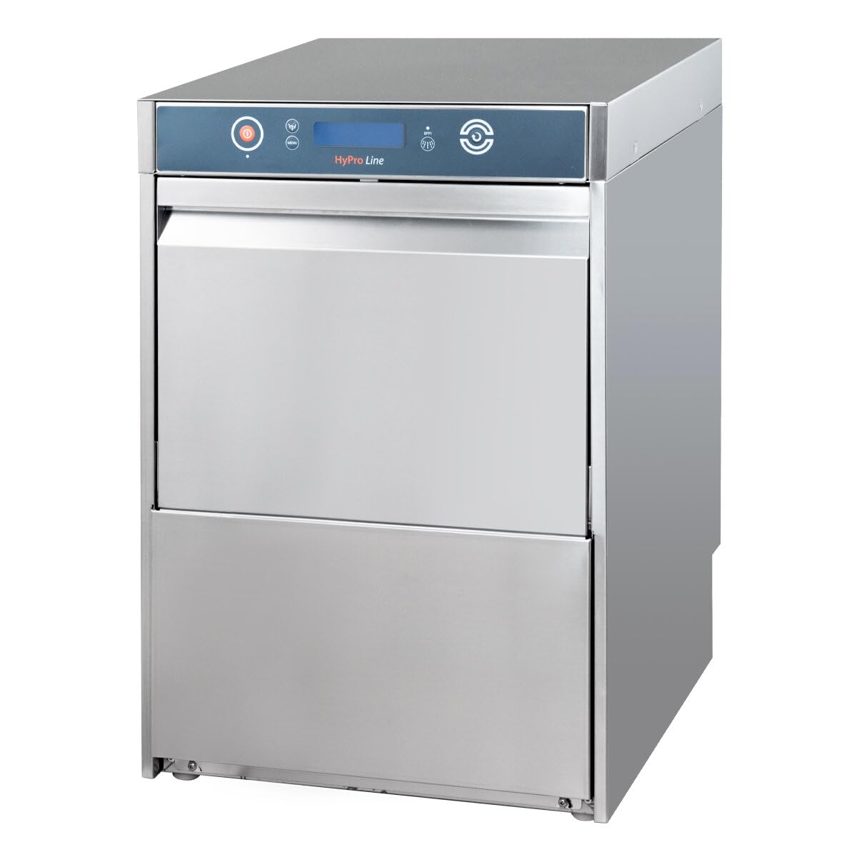 GastroHero Gläserspülmaschine, 40x40 cm, 230 V, Edelstahl HYPRO-GLSM40SL | 40 Körbe/Stunde, mit Ablaufpumpe & Drucksteigerungspumpe, Reiniger- & Klarspüldosierer, Made in Europe, 270 mm Einschubhöhe