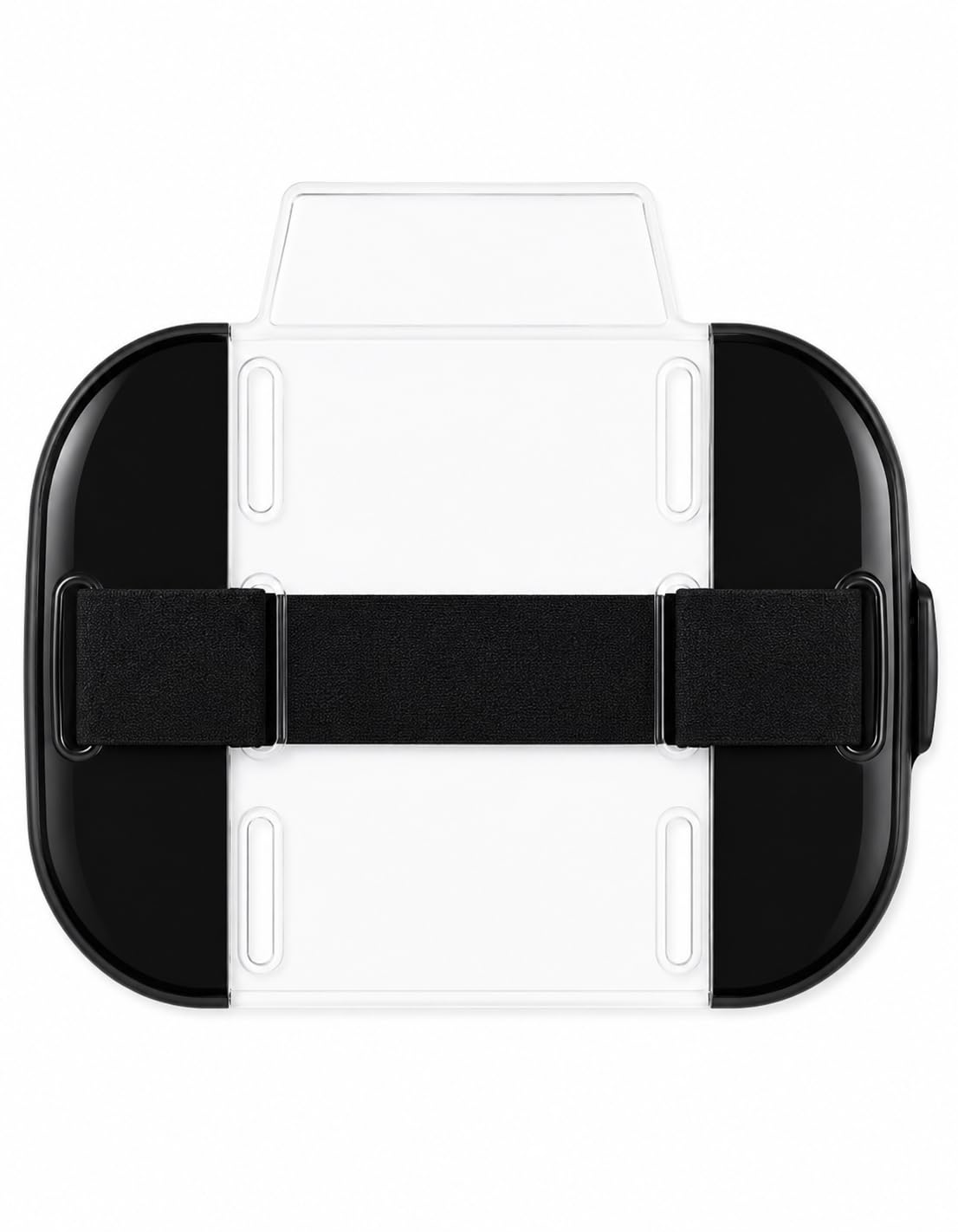 Reflective Security SIA/ID Badge Holder, Adjustable, for ID Cards (10, Black)
